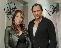 KATEY SEGAL AND JIMMY SMITTS AUTOGRAPHED 8x10 PHOTO SONS OF ANARCHY CAST SOA
