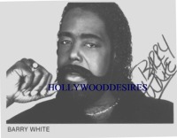 BARRY WHITE AUTOGRAPHED PHOTO, BARRY WHITE SIGNED 8x10 PHOTO, BARRY WHITE AUTOGRAPH PICTURE