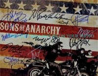 SONS OF ANARCHY AUTOGRAPHED CAST PHOTO BY 10, SONS OF ANARCHY SIGNED 8x10 PHOTO, SONS ANARCHY CAST
