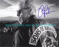 RON PERLMAN AUTOGRAPHED PHOTO SONS OF ANARCHY, RON PERLMAN SIGNED 8x10 PHOTO SOA