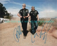 CHARLIE HUNNAM AND RON PERLMAN SONS OF ANARCHY AUTOGRAPHED PHOTO, HUNNAM PERLMAN SIGNED 8x10 PHOTO 