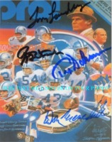 DALLAS COWBOYS HEROES AUTOGRAPHED 8x10 PHOTO TEX SCHRAMM DON MEREDITH TOM LANDRY AND ROGER STAUBACH