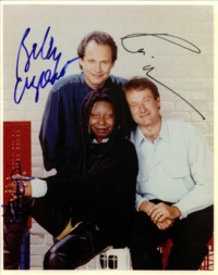 WHOOPI GOLDBERG, ROBIN WILLIAMS AND BILLY CRYSTAL SIGNED 8x10