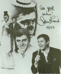 JERRY LEWIS SIGNED 8x10 PHOTO