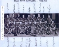 1947-1948 NEW YORK RANGERS HOCKEY TEAM