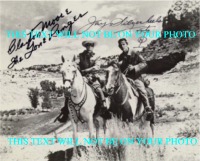 THE LONE RANGER AUTOGRAPHED PHOTO CLAYTON MOORE JAY SILVERHEELS, THE LONE RANGER CAST SIGNED 8x10