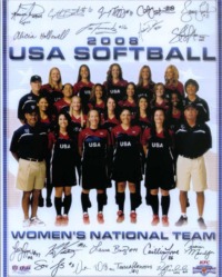2008 USA OLYMPIC SOFTBALL TEAM SIGNED 8x10 PHOTO by ALL