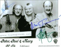 PETER, PAUL AND MARY GROUP SIGNED 8x10 PHOTO