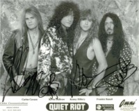 QUIET RIOT GROUP SIGNED 8x10 PHOTO