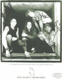 RAGE AGAINST THE MACHINE CAST SIGNED 8x10 PHOTO