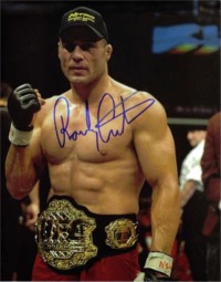 RANDY COUTURE AUTOGRAPHED, RANDY COUTURE SIGNED 8x10 PHOTO, RANDY COUTURE THE NATURAL, RANDY COUTURE