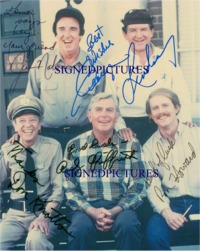 THE ANDY GRIFFITH SHOW AUTOGRAPHED, GEORGE LINDSEY AUTOGRAPH RON HOWARD DON KNOTTS JIM NABORS SIGNED