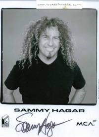 SAMMY HAGAR SIGNED 8x10 PHOTO