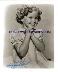 SHIRLEY TEMPLE SIGNED 8x10 PHOTO