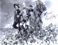 THE WIZARD OF OZ CAST SIGNED 8x10 PHOTO