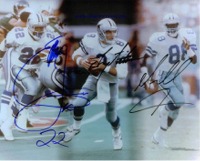DALLAS COWBOYS TEAM SIGNED AUTO 8x10 PHOTO TROY AIKMAN EMMITT SMITH AND MICHAEL IRVIN