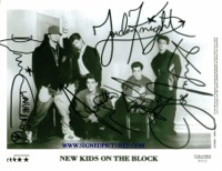 THE NEW KIDS ON THE BLOCK SIGNED 8x10 PHOTO