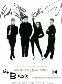 THE B-52s SIGNED 8x10 PHOTO