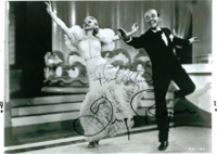 FRED ASTAIRE AND GINGER ROGERS SIGNED 8x10 PHOTO
