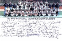 1972 MIAMI DOLPHINS TEAM SIGNED 6x9 PHOTO