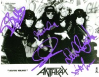 ANTHRAX SIGNED 8x10 PHOTO   ANTHRAX AUTOGRAPHED PROMO PHOTO