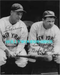 BABE RUTH AND LOU GEHRIG AUTOGRAPHED 8x10 PHOTO