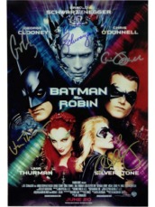 BATMAN AND ROBIN CAST SIGNED 8x10 PHOTO