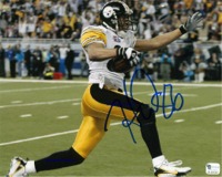 HINES WARD AUTOGRAPHED, HINES WARS SIGNED 8x10 PHOTO, HINES WARD PITTSBURGH STEELERS