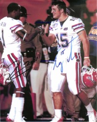 TIM TEBOW and PERCY HARVIN SIGNED 8x10 PHOTO