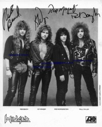 WINGER GROUP SIGNED AUTOGRAPHED 8x10 PHOTO