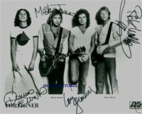 FOREIGNER GROUP SIGNED AUTOGRAPHED 8x10 PROMO PHOTO