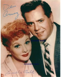 I LOVE LUCY AUTOGRAPHED PHOTO, LUCILLE BALL AND DESI ARNAZ SIGNED 8x10 PHOTO, LUCY DESI AUTOGRAPH