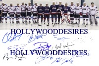 2010 TEAM USA OLYMPIC HOCKEY TEAM SIGNED AUTOGRAPHED 6x9 PHOTO by 11