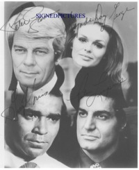 MISSION IMPOSSIBLE CAST SIGNED 8x10 PHOTO PETER GRAVES LINDA DAY GEORGE PETER LUPUS GREG MORRIS