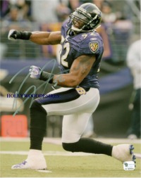 RAY LEWIS SIGNED AUTOGRAPHED 8x10 PHOTO