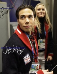 APOLO ANTON OHNO AND LINDSEY VONN SIGNED AUTOGRAPHED 8x10 PHOTO