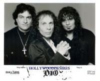 DIO BAND GROUP SIGNED AUTOGRAPHED 8x10 PROMO PHOTO RONNIE JAMES AND VINNY APPICE