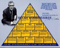 JOHN WOODEN SIGNED AUTOGRAPHED 8x10 PHOTO UCLA PYRAMID OF SUCCESS