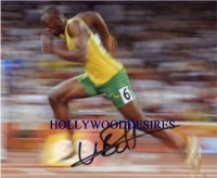 USAIN BOLT SIGNED AUTOGRAPHED 8x10 PHOTO OLYMPICS GOLD MEDALIST