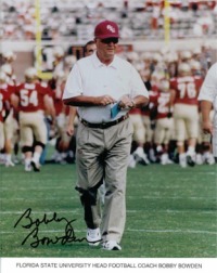 BOBBY BOWDEN SIGNED AUTOGRAPHED 8x10 PHOTO