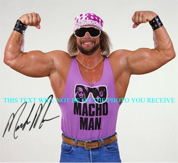RANDY SAVAGE AUTOGRAPHED PHOTO  THE MACHO MAN SIGNED PICTURE  RANDY SAVAGE AUTOGRAPH