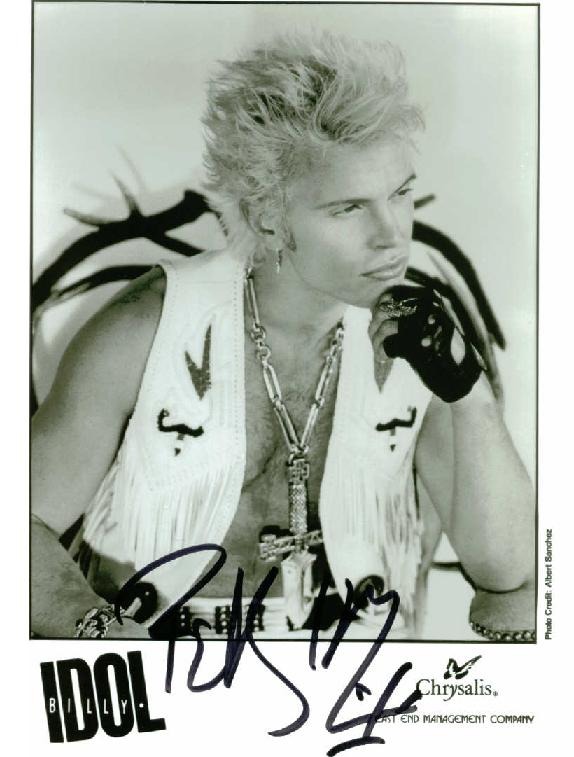 BILLY IDOL SIGNED AUTOGRAPHED 8x10 PHOTO