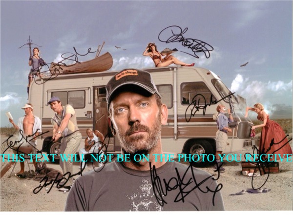 HOUSE CAST SIGNED AUTOGRAPHED 8x10 PHOTO HUGH LAURIE OLIVIA WILDE LISA EDELSTEIN OMAR EPPS +