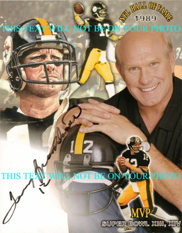 TERRY BRADSHAW SIGNED AUTOGRAPHED 8x10 PHOTO PITTSBURGH STEELERS QB