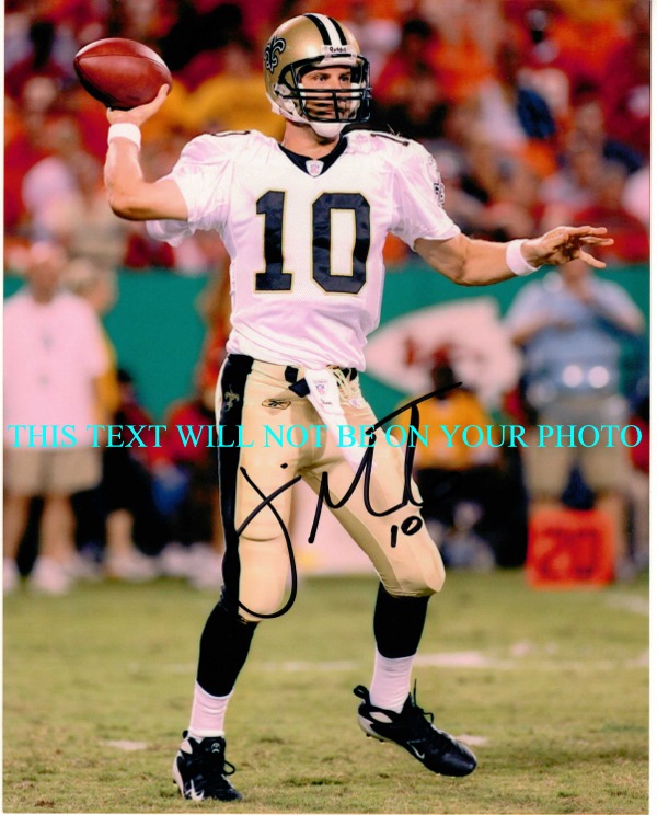 JAMIE MARTIN SIGNED AUTOGRAPHED 8x10 PHOTO NEW ORLEANS SAINTS QB