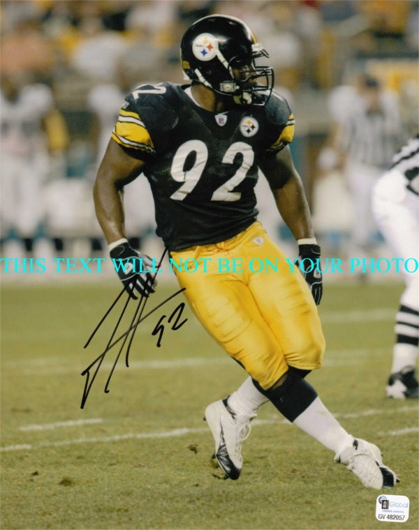 JAMES HARRISON SIGNED AUTOGRAPHED 8x10 PHOTO PITTSBURGH STEELERS