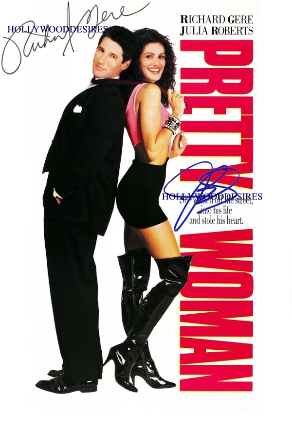 PRETTY WOMAN CAST SIGNED AUTOGRAPHED 8x10 PHOTO JULIA ROBERTS AND RICHARD GERE POSTER