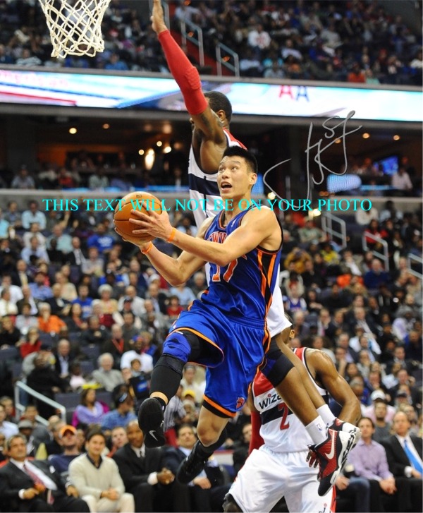 JEREMY LIN SIGNED PHOTO, JEREMY LIN AUTOGRAPH, JEREMY LIN AUTOGRAPHED, JEREMY LIN NY KNICKS
