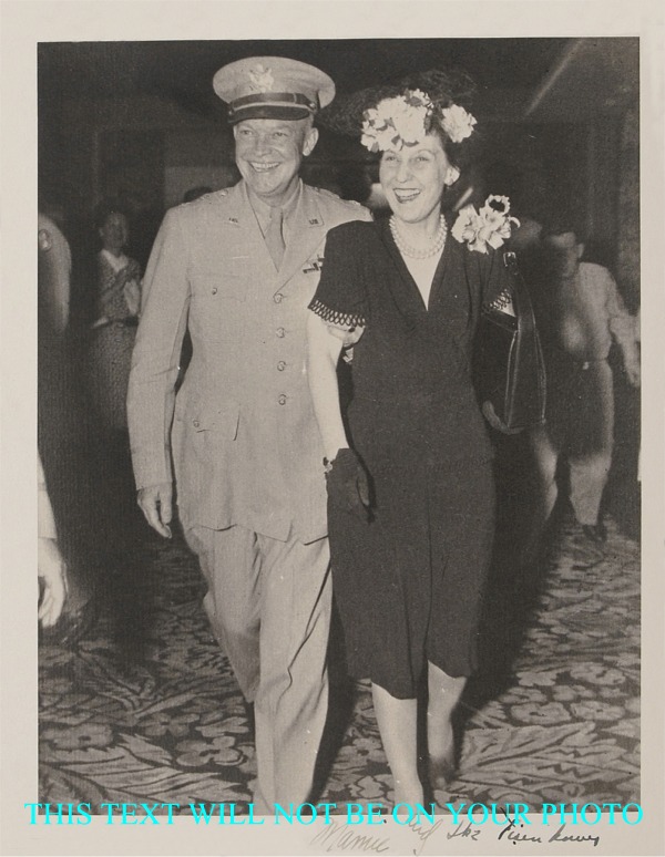 DWIGHT IKE D EISENHOWER AND MAMIE EISENHOWER AUTOGRAPHED 8x10 PHOTO
