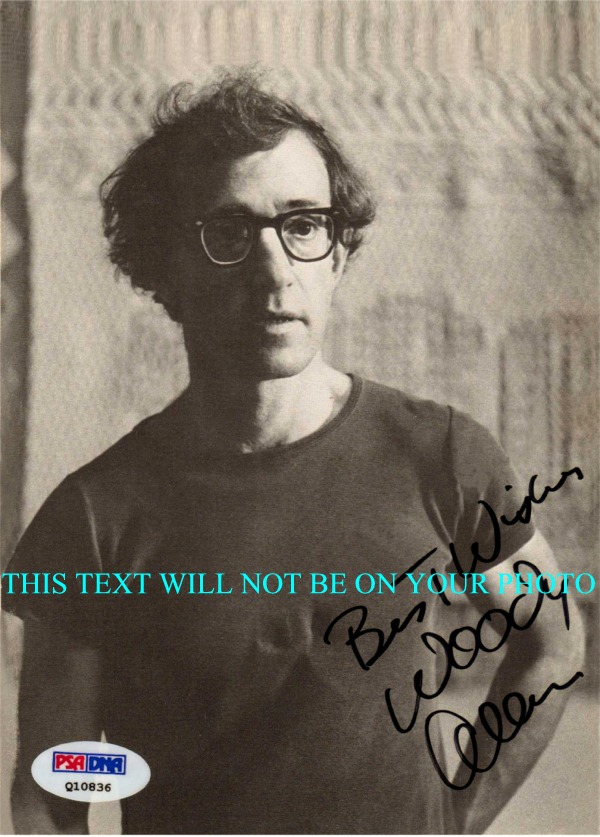 WOODY ALLEN AUTOGRAPHED 6X8 PHOTO  WOODY ALLEN AUTOGRAPH  WOODY ALLEN SIGNED